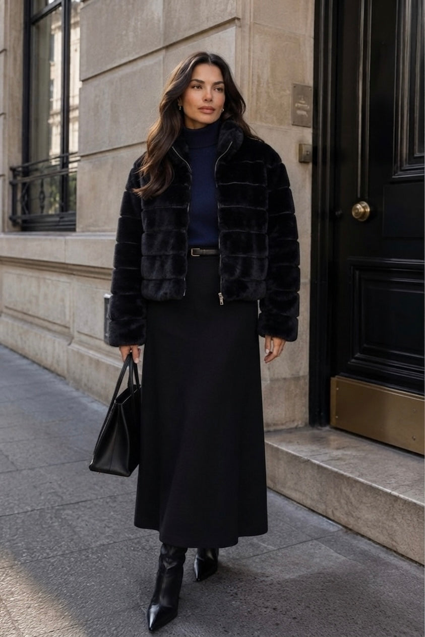 Casaco Puffer em Pelo