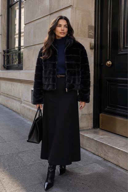 Casaco Puffer em Pelo