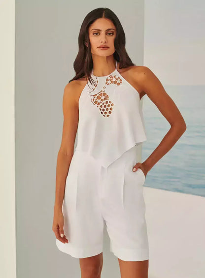 Conjunto Branco Detalhe Laise Tufi Duek