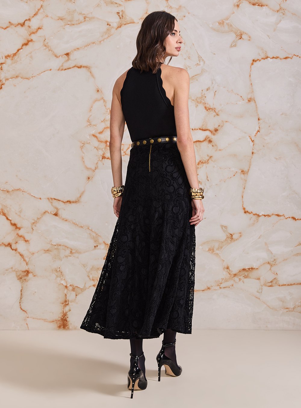 Blusa Canelada Preto Skazi -SALE