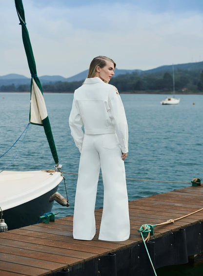 Jaqueta Pala Bordada Off White Tufi Duek -SALE