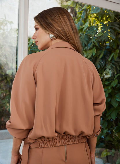 Jaqueta Raglan Terracota Skazi -SALE