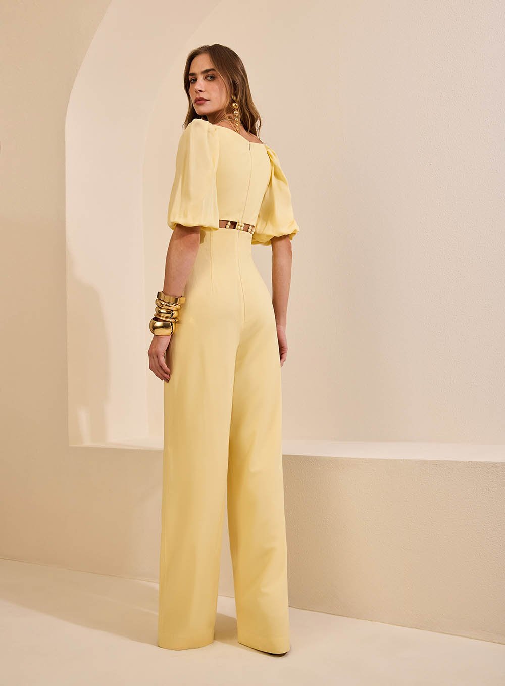 Macacão Boho Amarelo Skazi -SALE