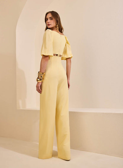 Macacão Boho Amarelo Skazi -SALE