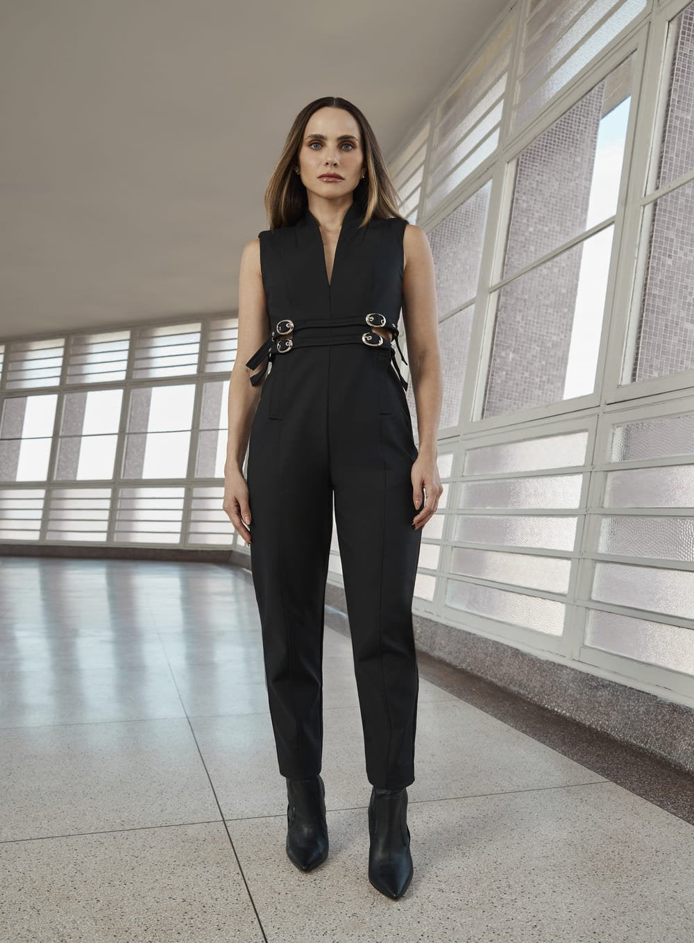 Macacão Fivelas Preto Tufi Duek -SALE