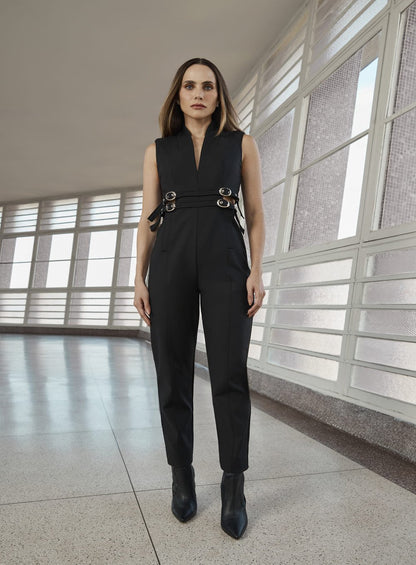 Macacão Fivelas Preto Tufi Duek -SALE