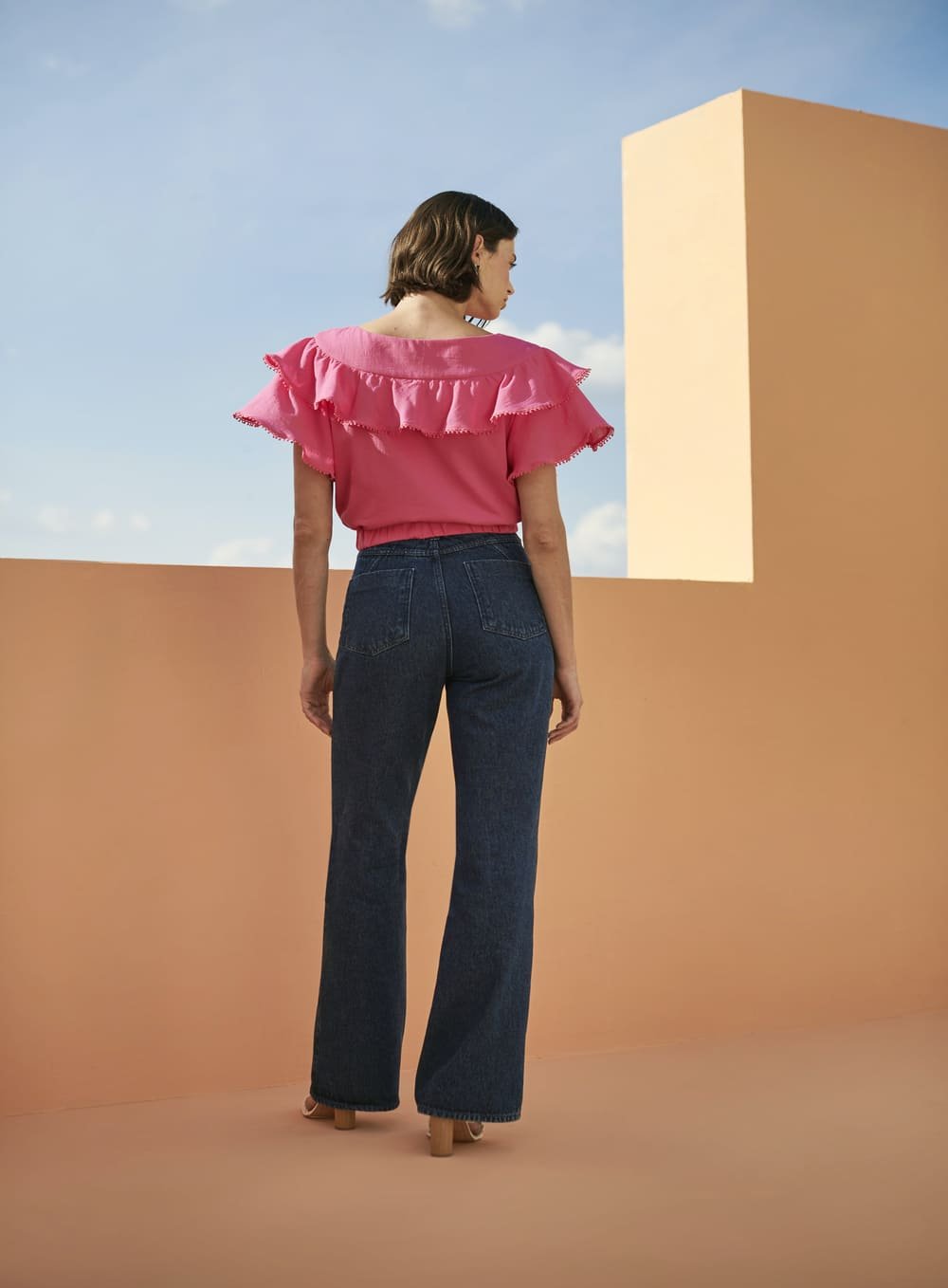Blusa Ciganinha Camadas Rosa Skazi -SALE