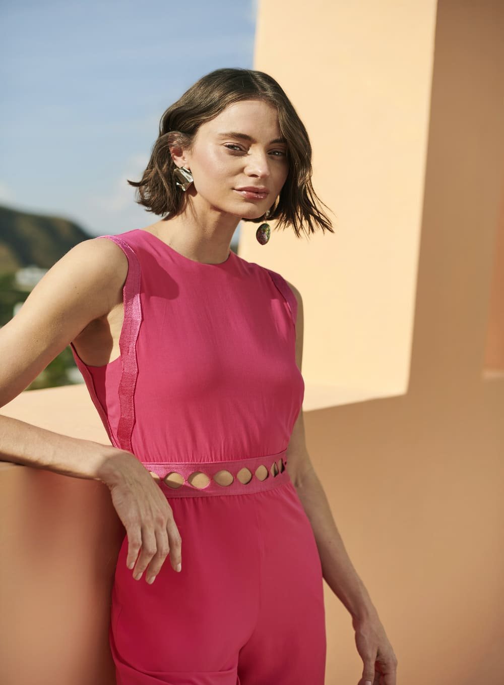 Macacão Sevilha Rosa Skazi -SALE