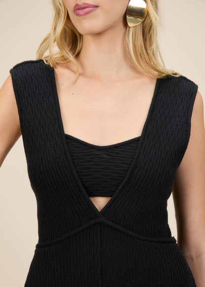 Macacão Tricot Preto Skazi -SALE