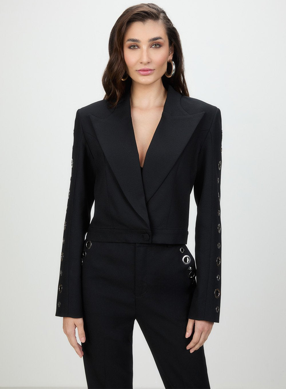 Mini Blazer Ilhos Valentina Preto Tufi Duek -SALE