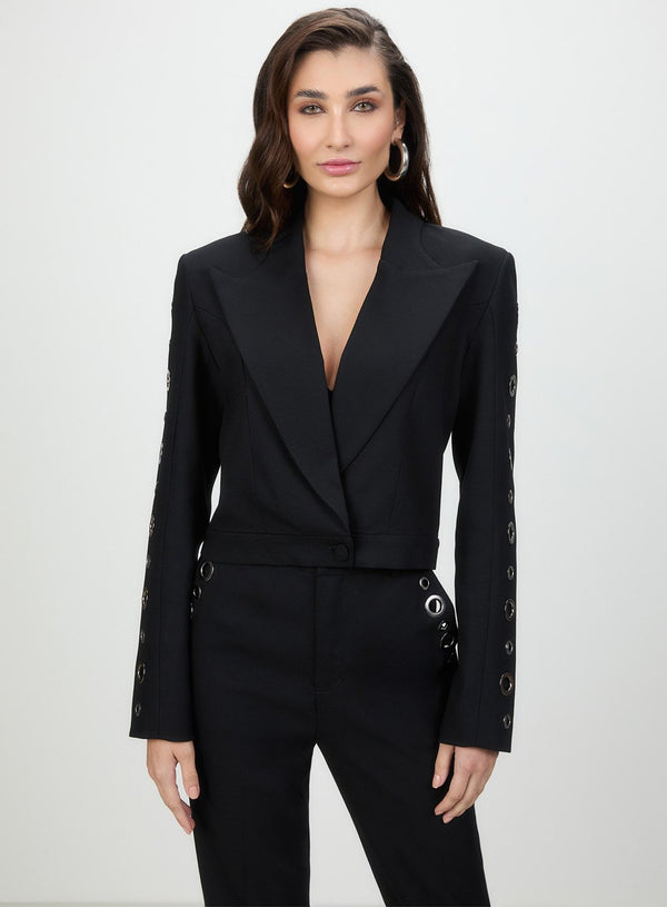 Mini Blazer Ilhos Valentina Preto Tufi Duek -SALE