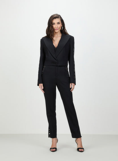 Mini Blazer Ilhos Valentina Preto Tufi Duek -SALE