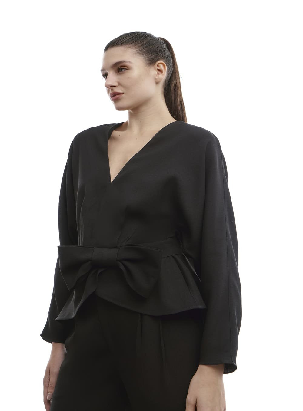 Blusa Cos Laço Preto Tufi Duek -SALE