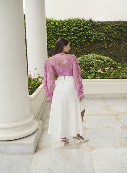 Saia Babados Off White Skazi -SALE