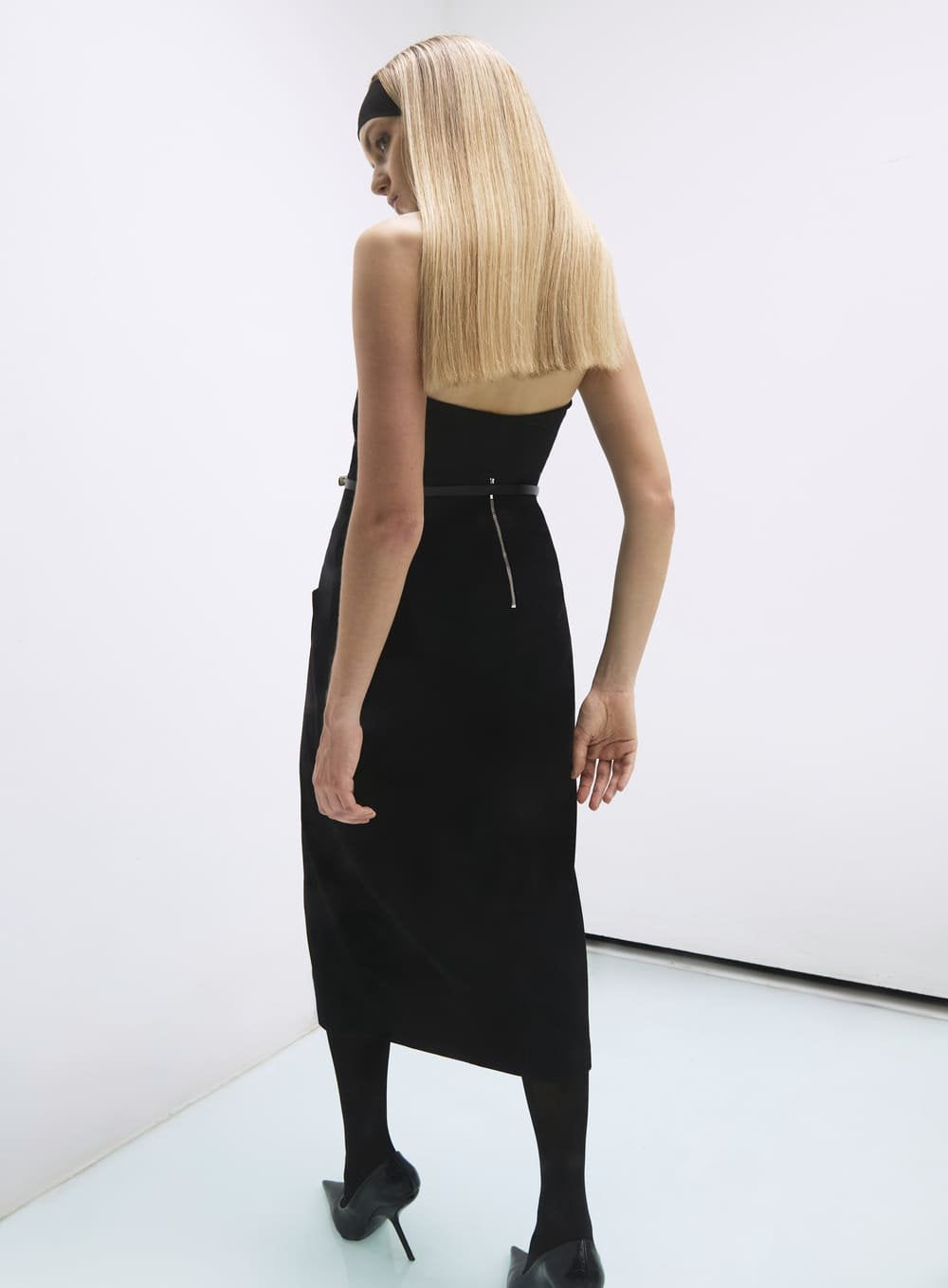 Saia Midi Trespassada Preto Tufi Duek -SALE