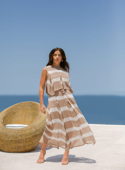Saia Tricot Ipanema Bege Tufi Duek -SALE