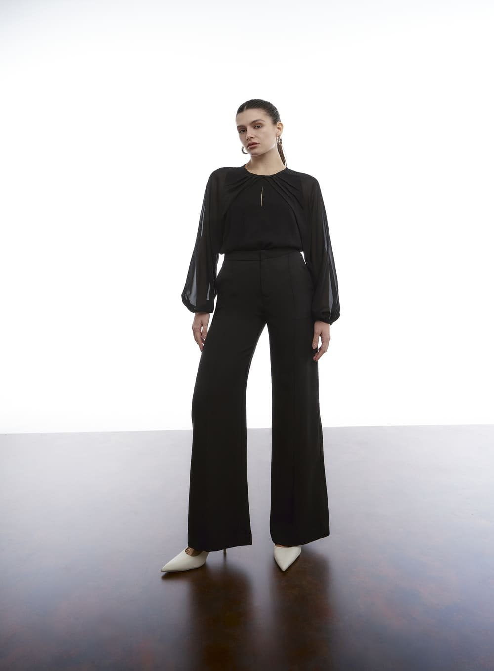 Blusa Decote Pregas Tufi Duek -SALE
