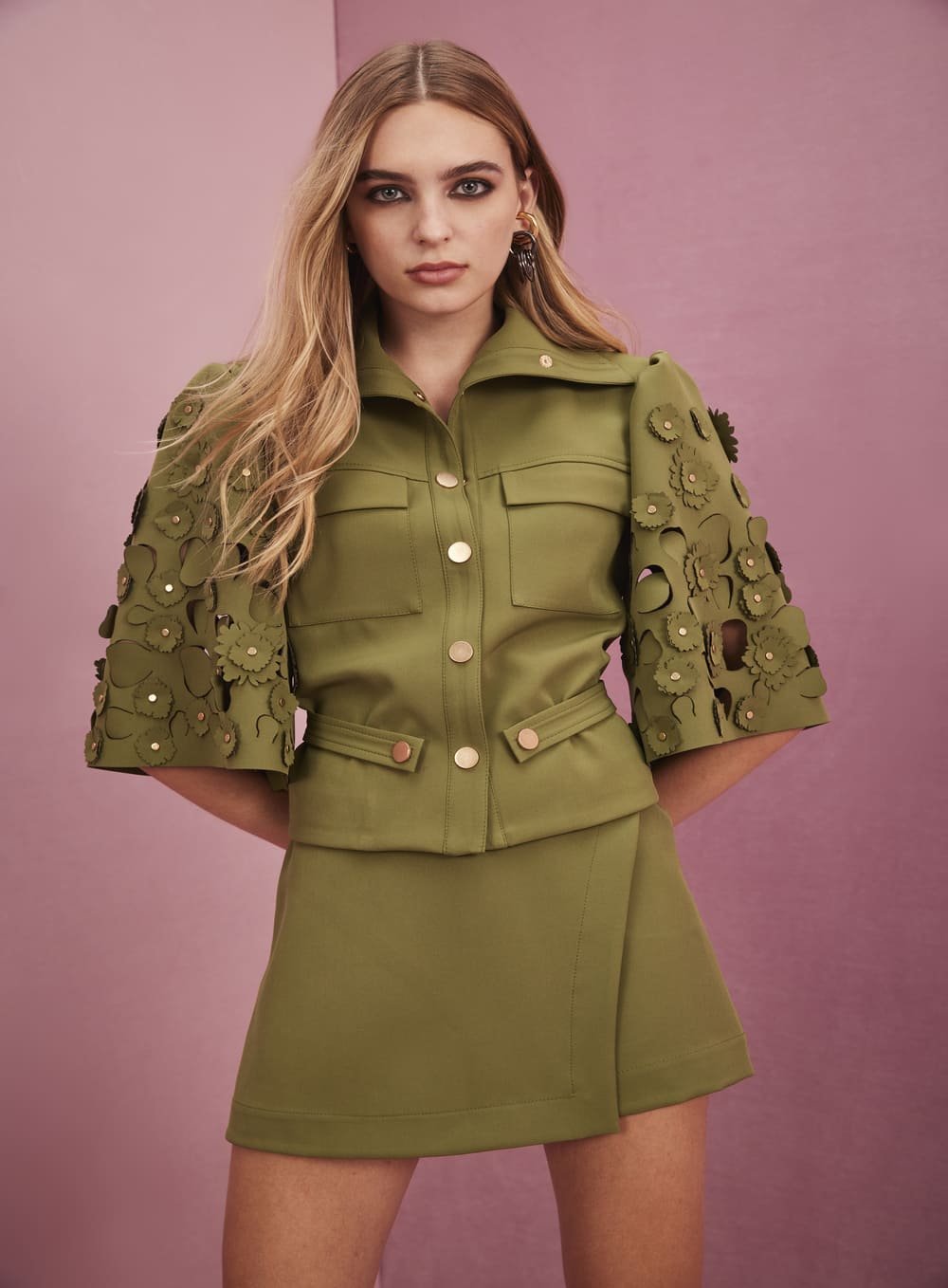 Short Saia Feminina Verde Skazi -SALE