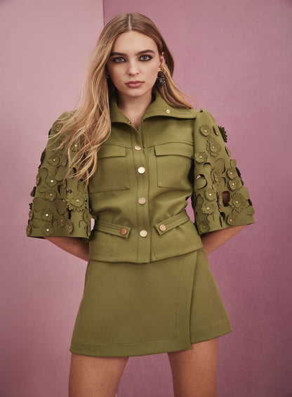 Short Saia Feminina Verde Skazi -SALE