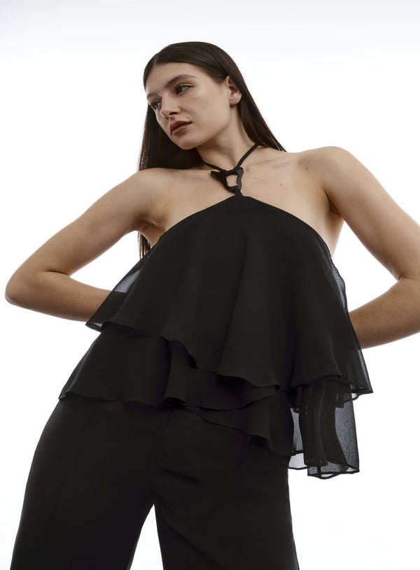 Blusa Decote Resina Preto Tufi Duek -SALE