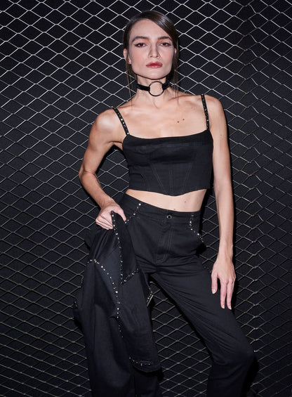 Top Black Preto Skazi -SALE