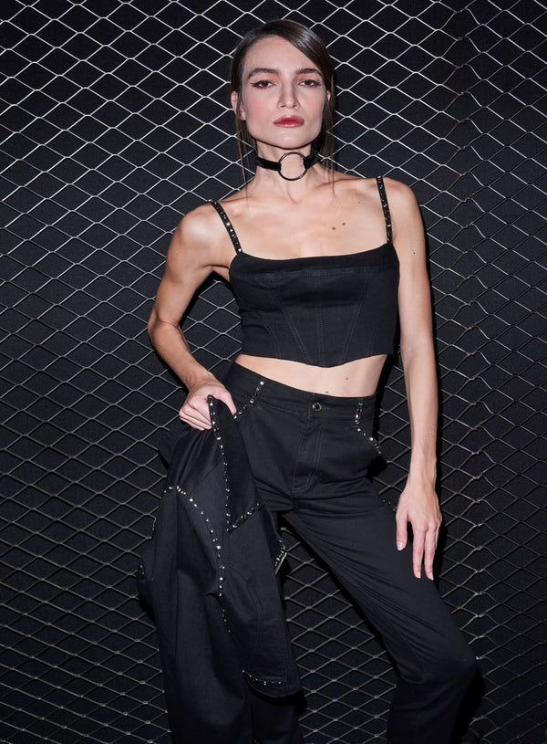 Top Black Preto Skazi -SALE