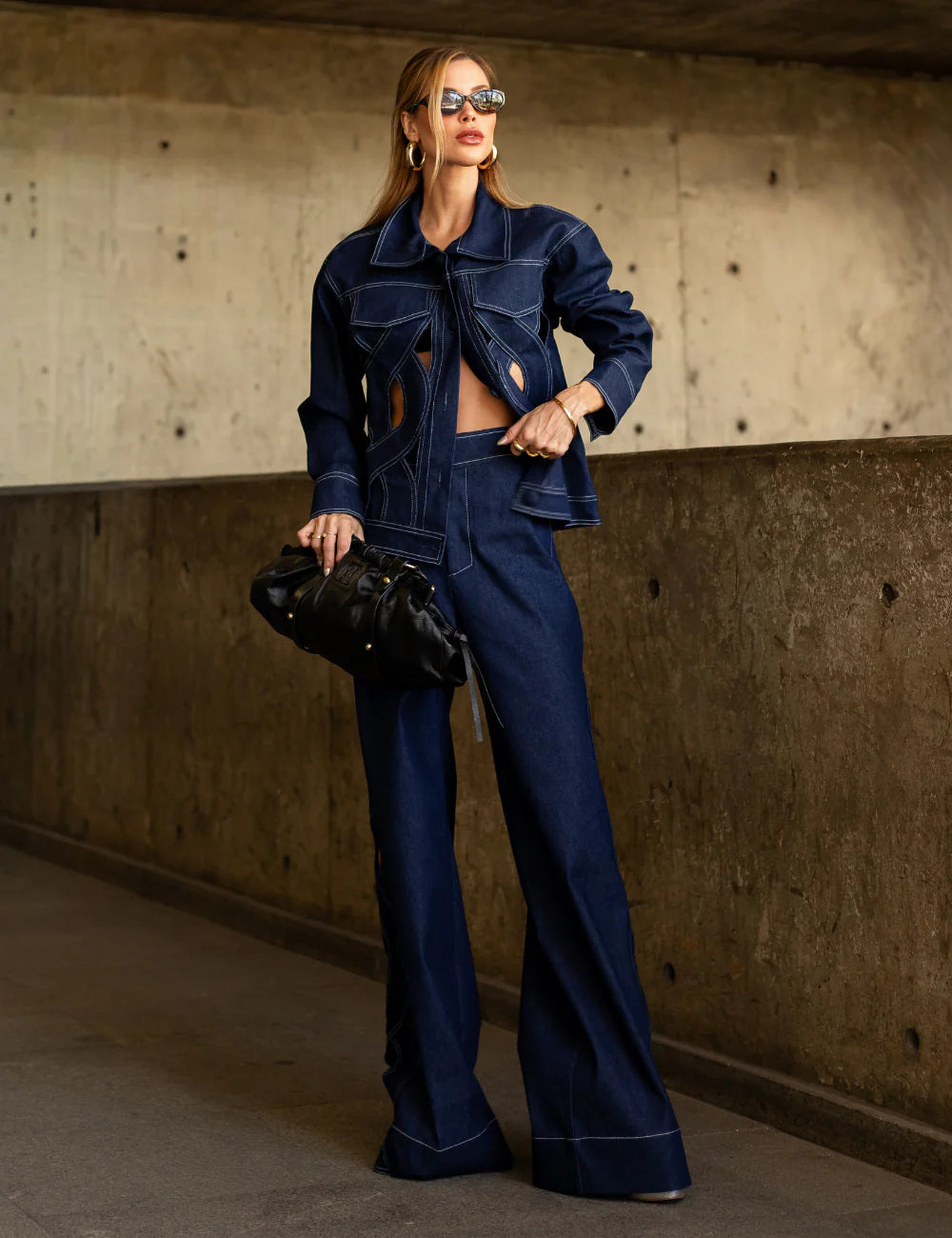 Jaqueta Jeans Strass