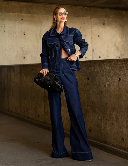 Jaqueta Jeans Strass