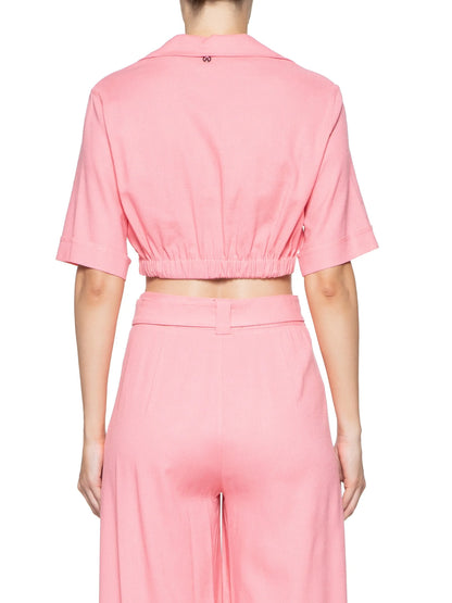 Conjunto Rosa Calça e Cropped Animale