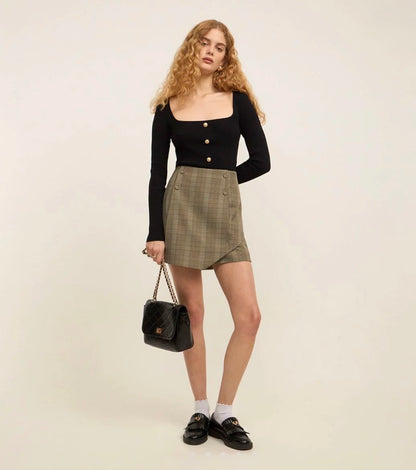 Blusa Preta Canelada Malha Tricot Acollection