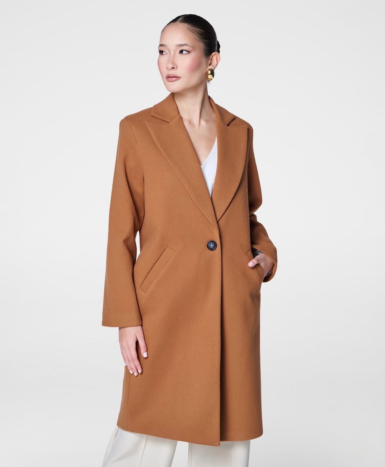 Trench Coat Caramelo em Lã Broken Rules