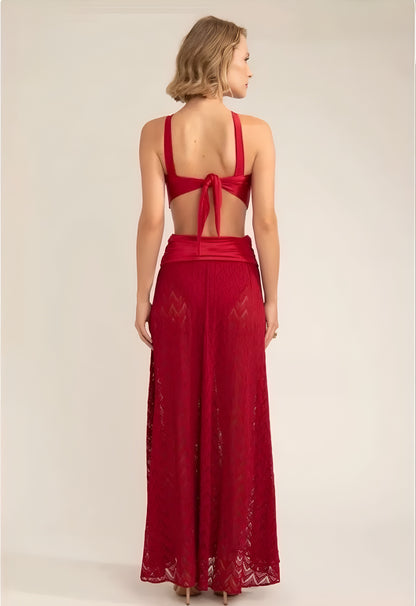 Vestido Vermelho Renda PatBo