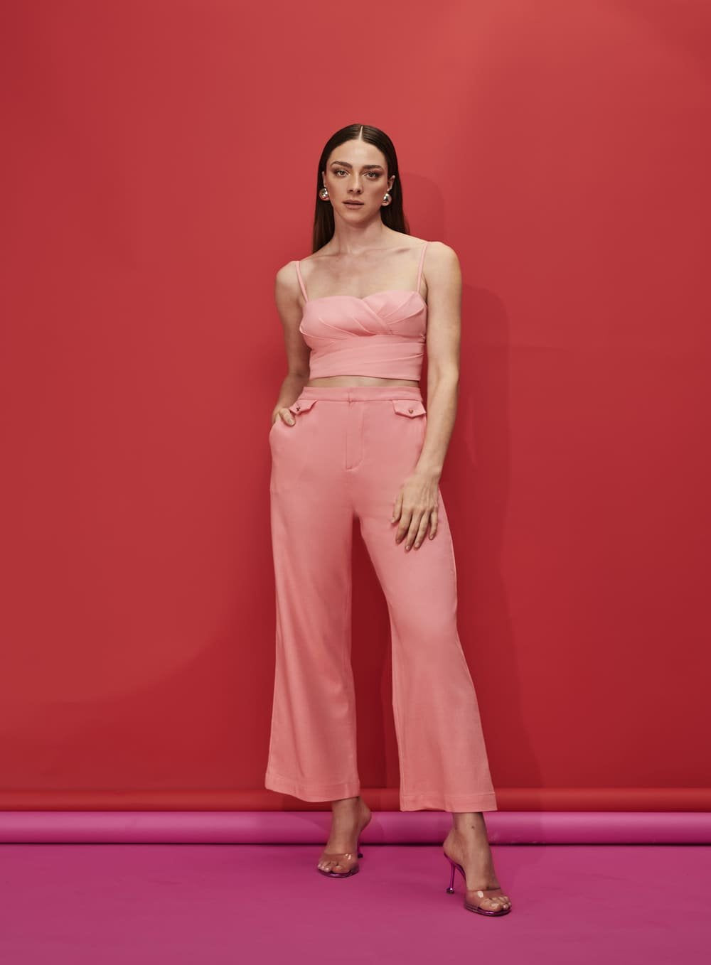 Top Drapeado Laco Rosa Claro Tufi Duek -SALE