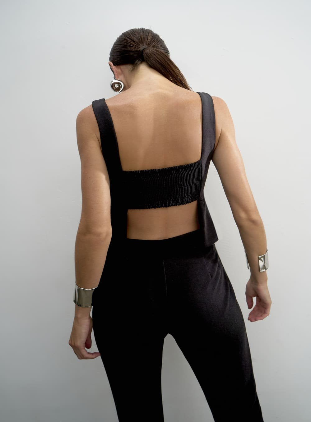 Top Peplum Preto Tufi Duek -SALE
