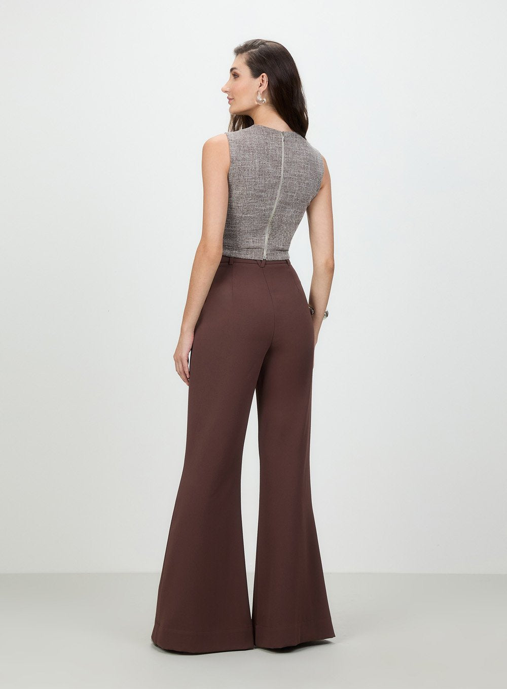 Top Tweed Slym Marrom Tufi Duek -SALE