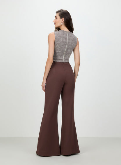 Top Tweed Slym Marrom Tufi Duek -SALE