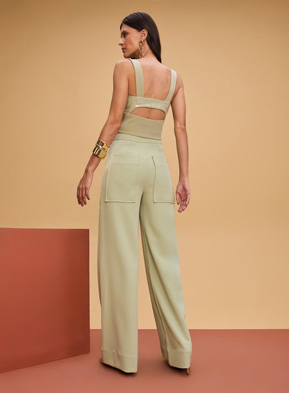 Top Veludo Paête Verde Tufi Duek -SALE