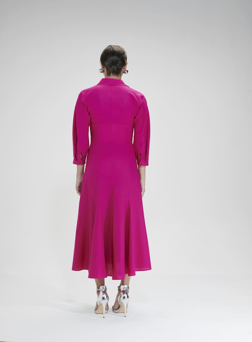 Vestido Chemisie Midi Rosa Tufi Duek -SALE