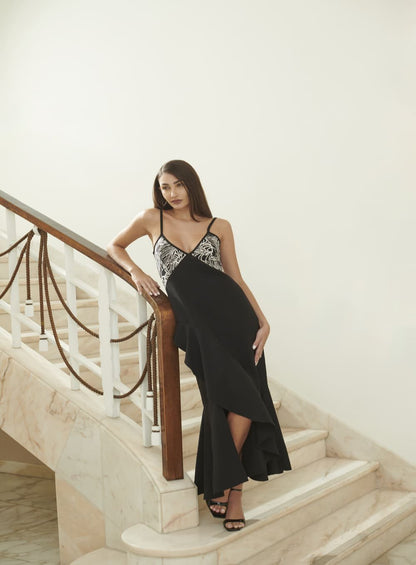 Vestido Corpo Tricot Preto Skazi -SALE