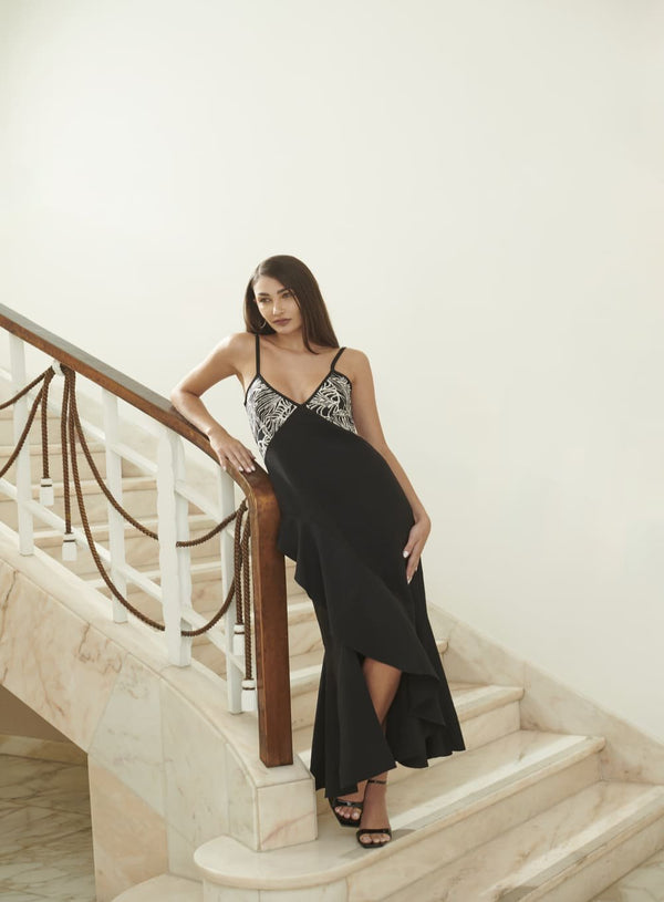 Vestido Corpo Tricot Preto Skazi -SALE