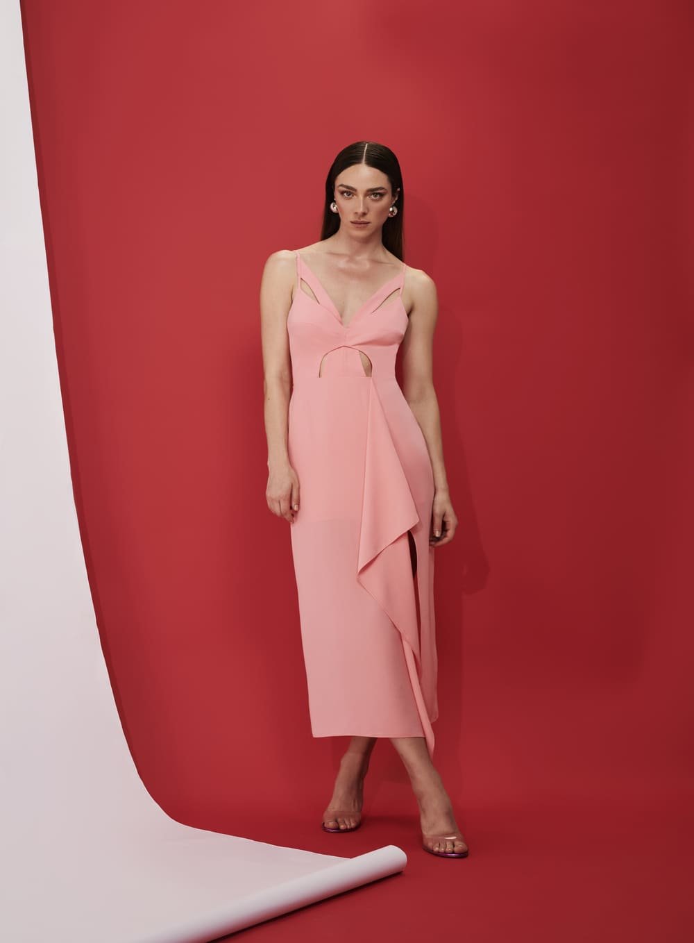 Vestido Corpo Vazado Rosa Claro Tufi Duek -SALE