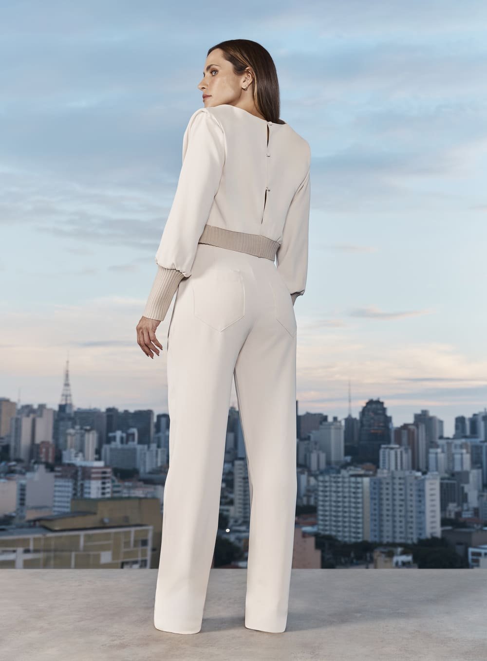 Blusa Degagê Bege Tufi Duek -SALE