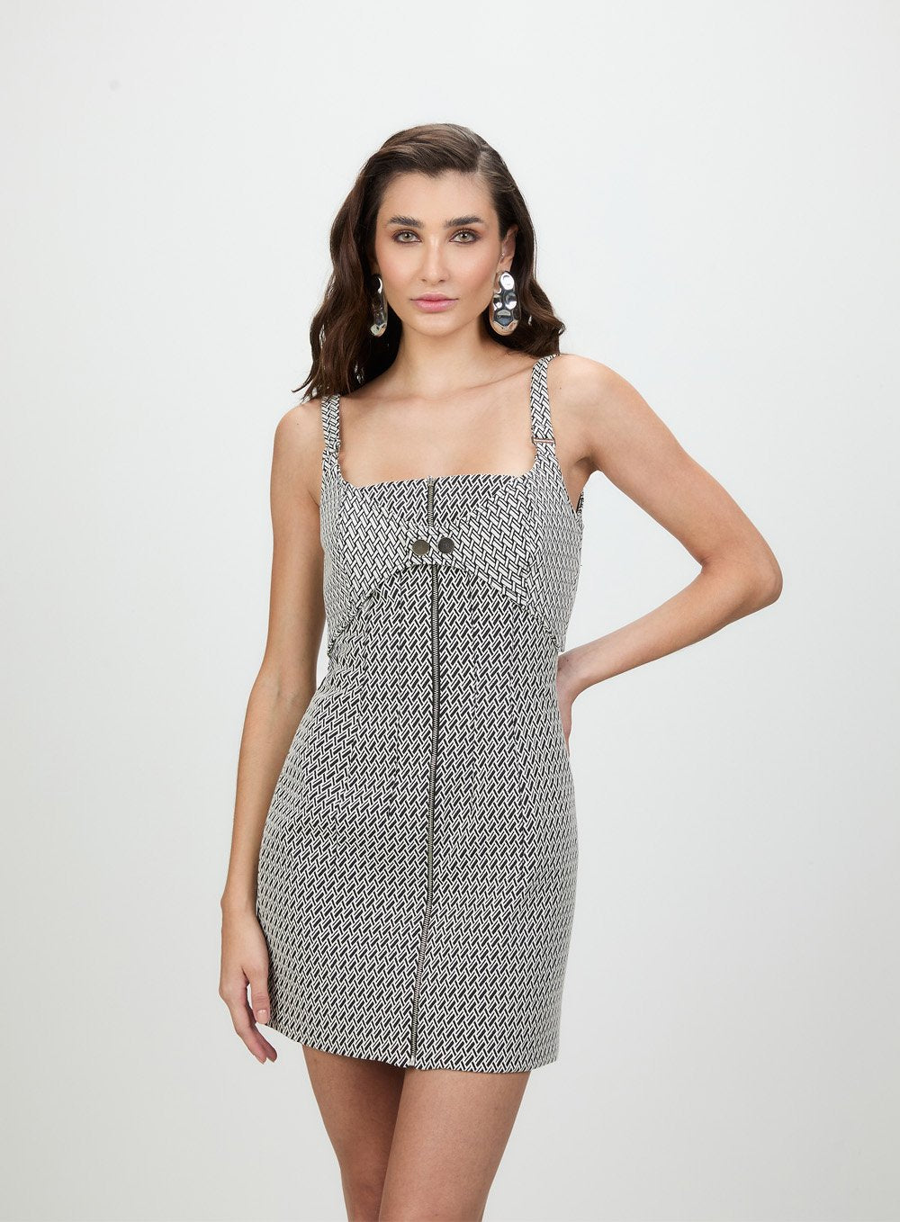 Vestido Curto Geo Preto Tufi Duek -SALE