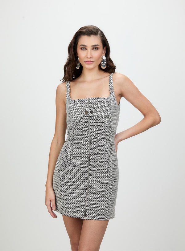 Vestido Curto Geo Preto Tufi Duek -SALE