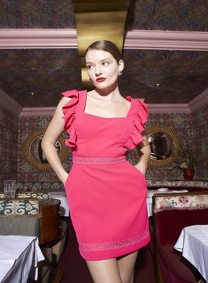 Vestido Curto Laço Costas Vermelho Skazi -SALE