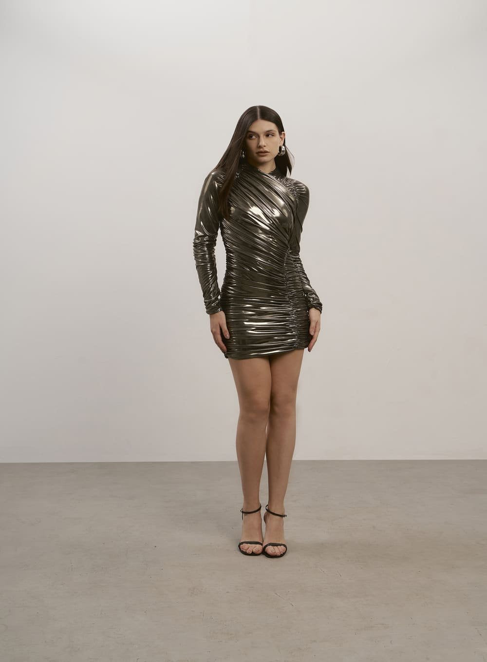 Vestido Curto Liquid Dourado Tufi Duek -SALE