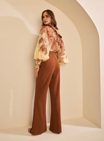 Blusa Estampa Barrado Floral Skazi -SALE