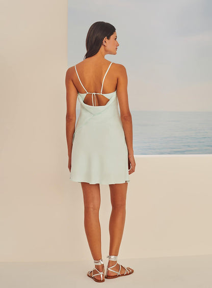 Vestido Curto Salt Water Azul Claro Tufi Duek -SALE