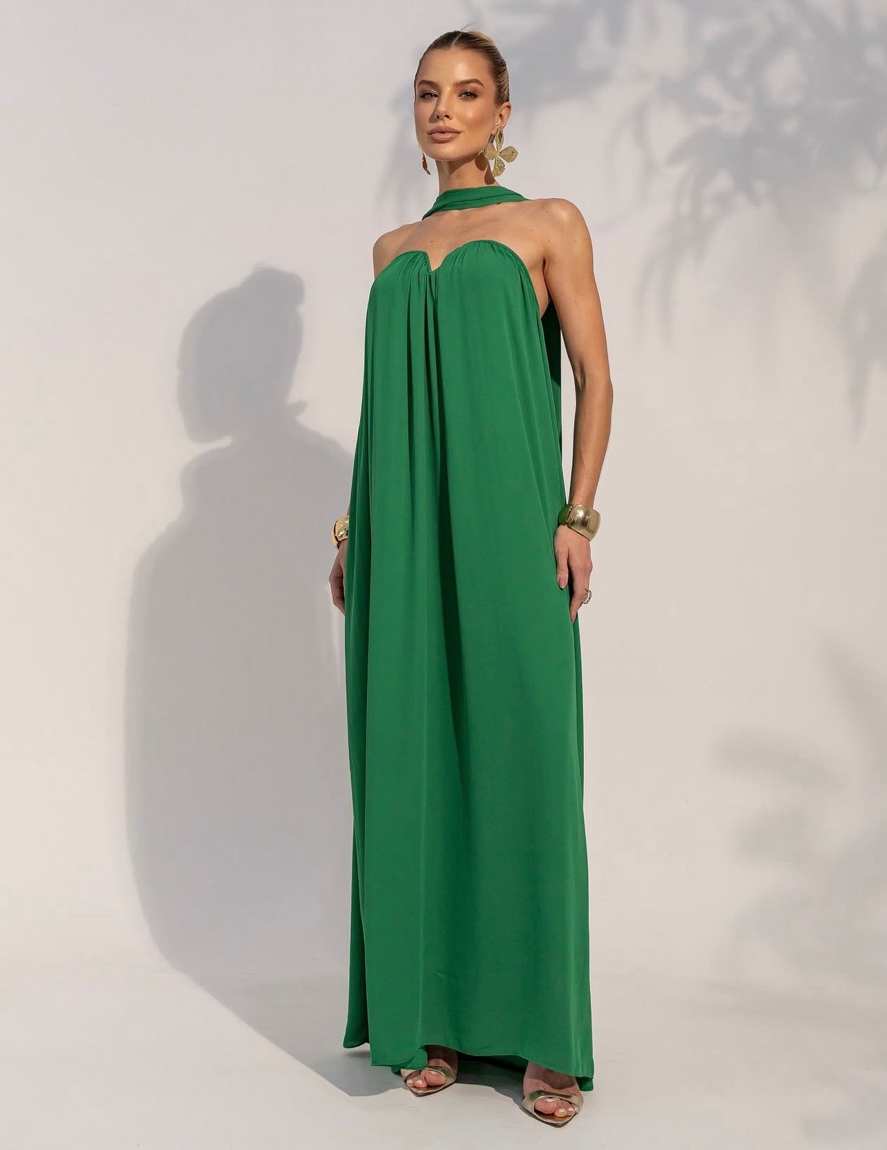 Vestido Verde Tomara que Caia Crepe Annie Pestana