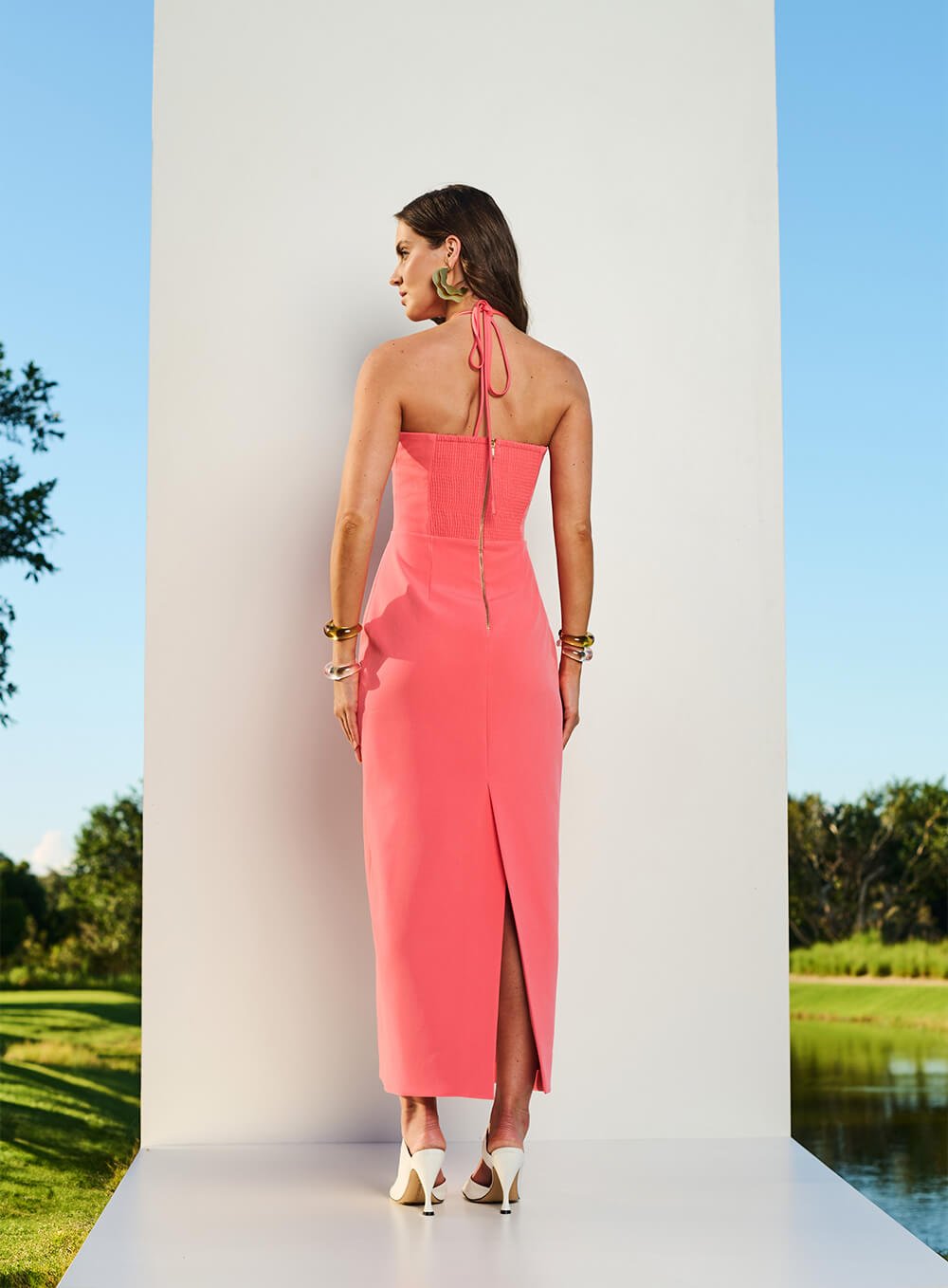 Vestido Cut Out Coral Tufi Duek -SALE